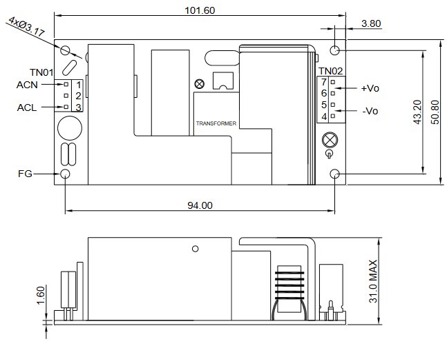 MikroTik GB60A-S12 - 12v 5A interný napájací zdroj pre CCR1016 r2 