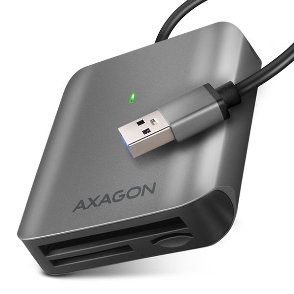 AXAGON CRE-S3, USB-A 3.2 Gen 1 - SUPERSPEED čítačka kariet, 3-slot & lun SD/ microSD/ CF, podpora UHS-II