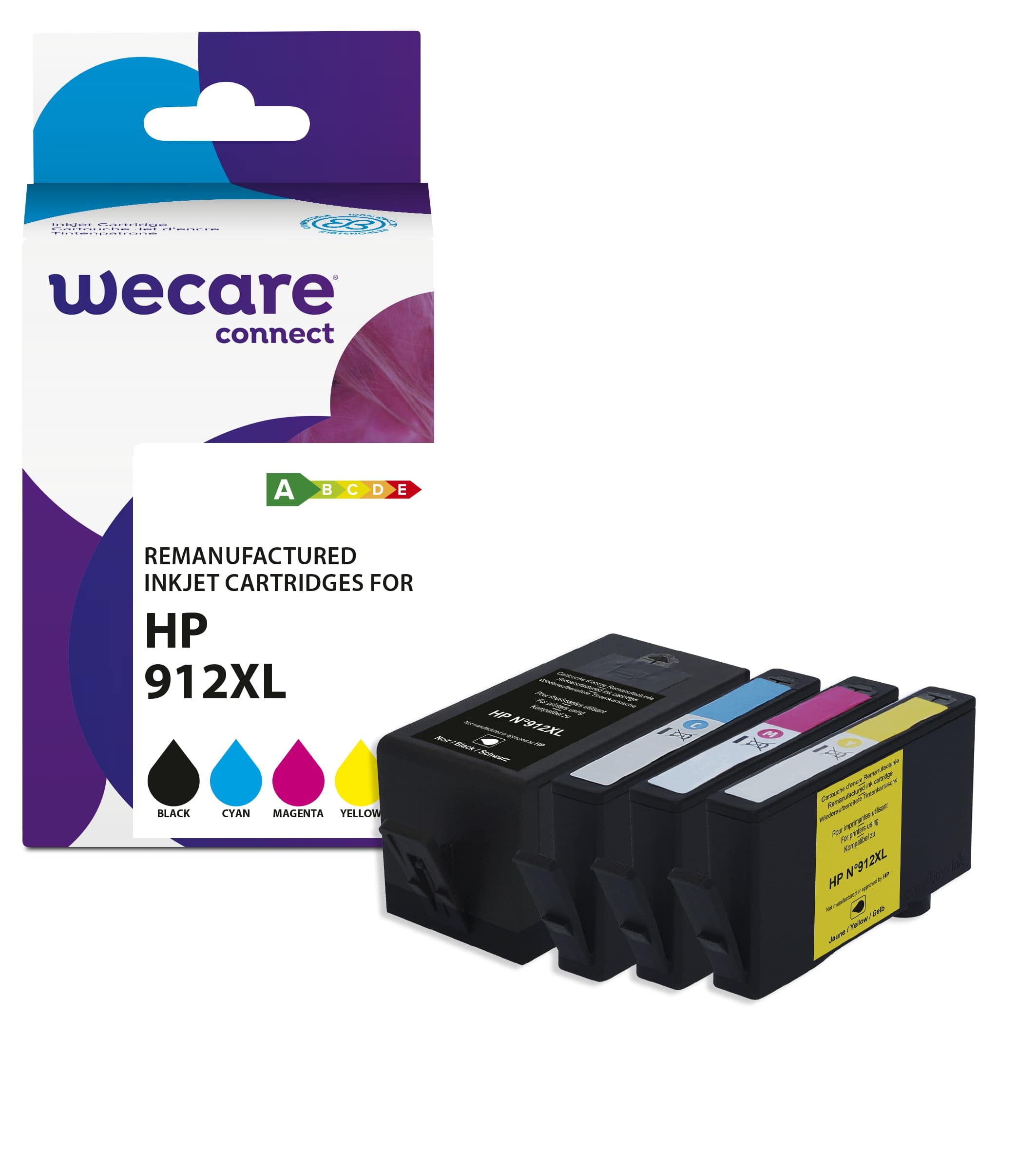 WECARE ARMOR ink kompatibilný s HP 3YL84A 3YL81-83AE, 912XL, CMYK