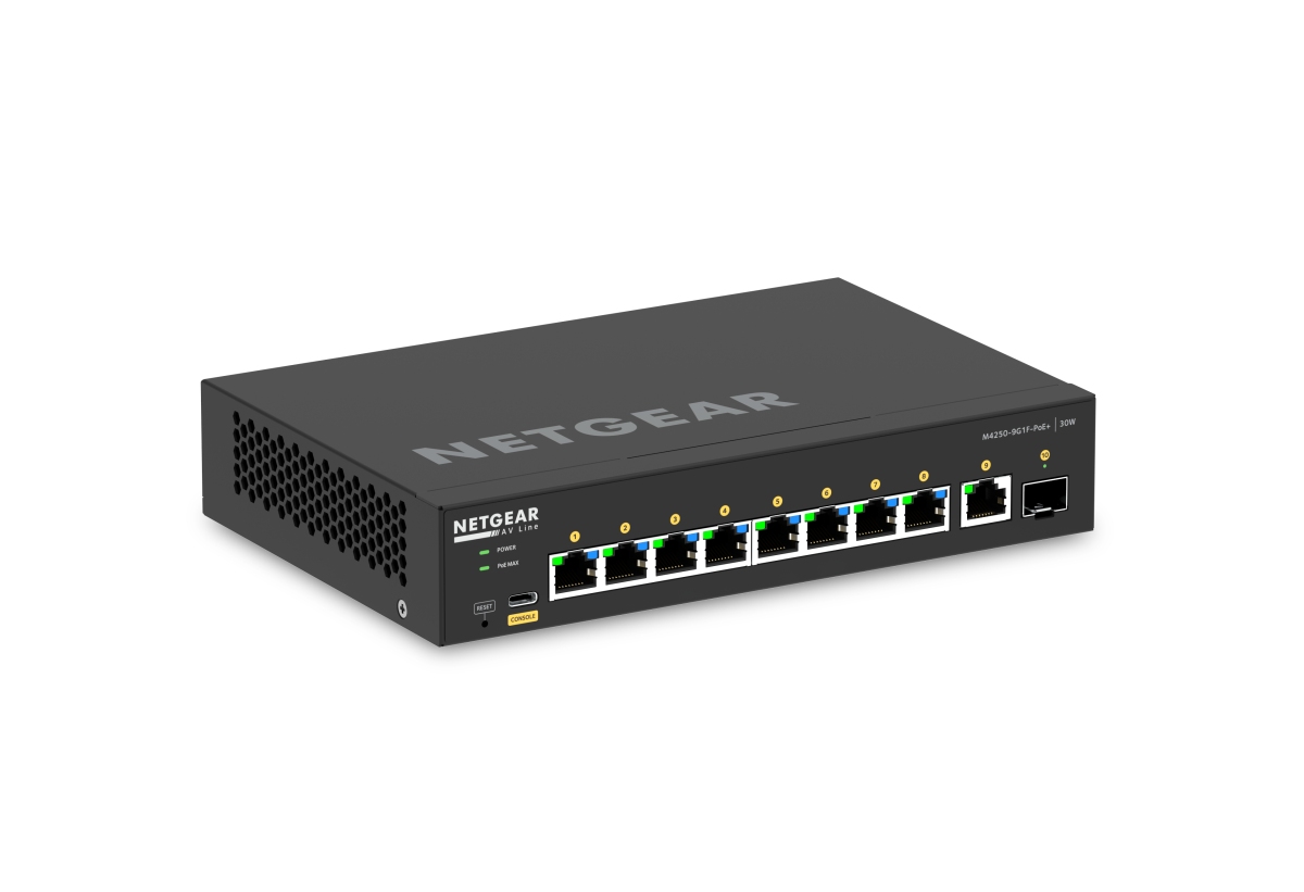 NETGEAR 10PT M4250-9G1F-POE+ MANAGED SWCH 