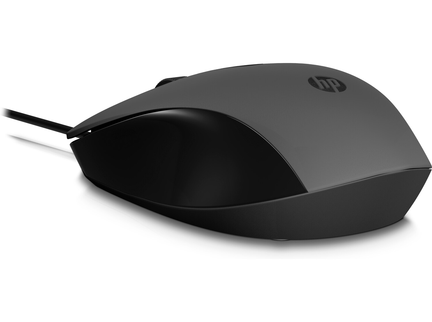 HP 150 Mouse/ Kancelárska/ Optická/ 1 600 DPI/ Drôtová USB/ Čierna 