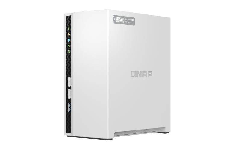 QNAP TS-233 (4core 2, 0 GHz + NPU, 2GB DDR4 RAM, 2x SATA, 1x GbE, 1x USB 2.0, 1x USB 3.2) 