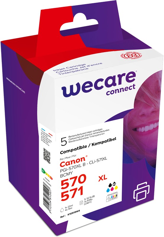 WECARE ARMOR ink sada kompatibilná s Canon PGI570BK, CLI-571X, BKCMY