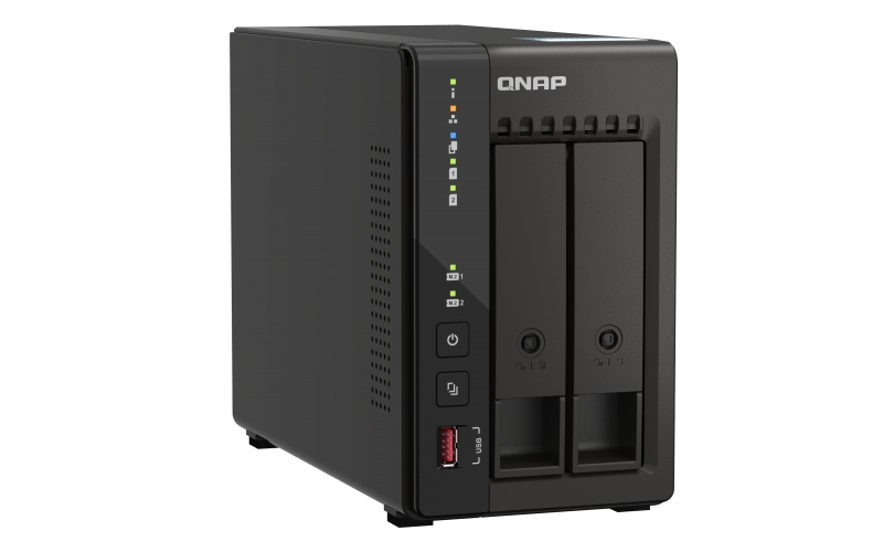 QNAP TS-253E-8G (4core 2, 6GHz, 8GB RAM, 2x SATA, 2x M.2 NVM slot, 2x HDMI 4K, 2x 2, 5GbE, 4x USB) 