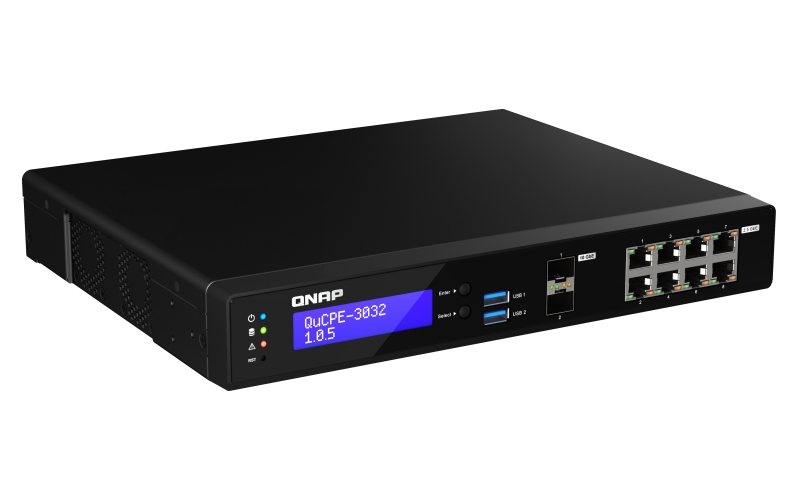 QNAP NVPE zariadenia QuCPE-3032-C3558R-8G (4core C3558R 2, 4GHz, 8GB RAM, 2x M.2, 8x2, 5GbE, 2x10G SFP+) 