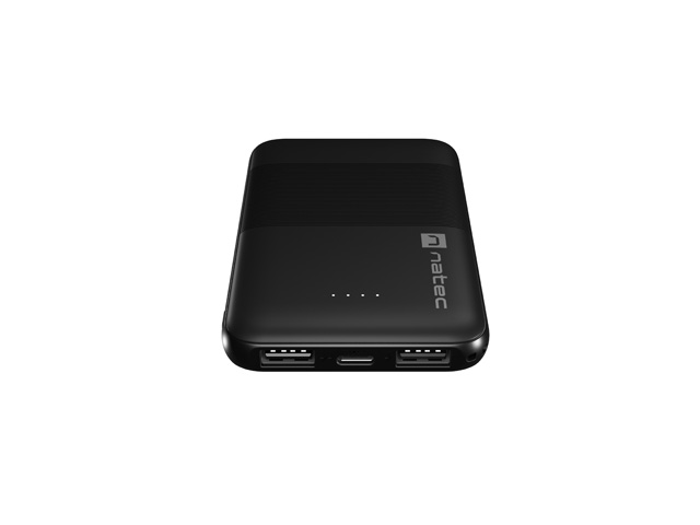 NATEC powerbanka TREVI COMPACT 5000 mA 2X USB-A + 1X USB-C, černá 