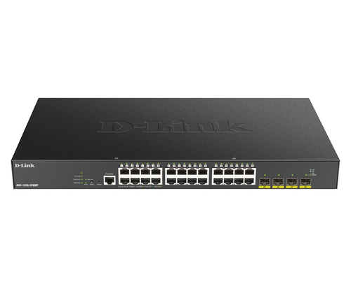 D-Link DGS-1250-28XMP/ E 24-port Gigabit PoE Smart Managed Switch with 4x 10G SFP+ ports, 370Watts