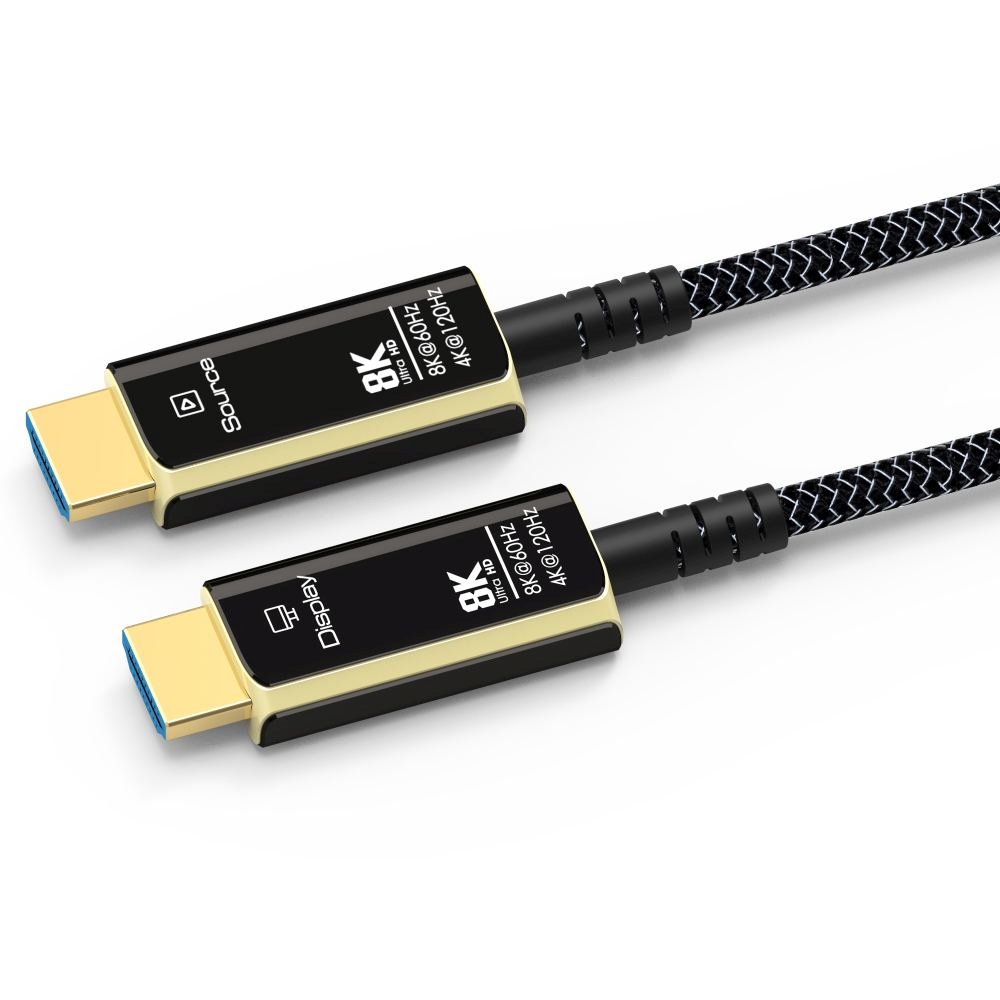 PremiumCord Ultra High Speed HDMI 2.1 optický fiber kabel 8K@60Hz, zlacené 30m 