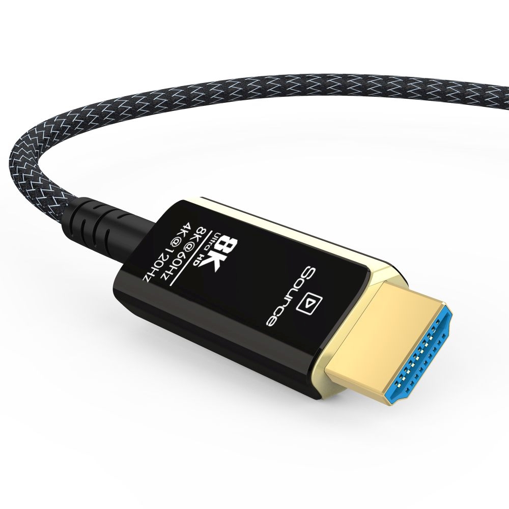 PremiumCord Ultra High Speed HDMI 2.1 optický fiber kabel 8K@60Hz, zlacené 15m 