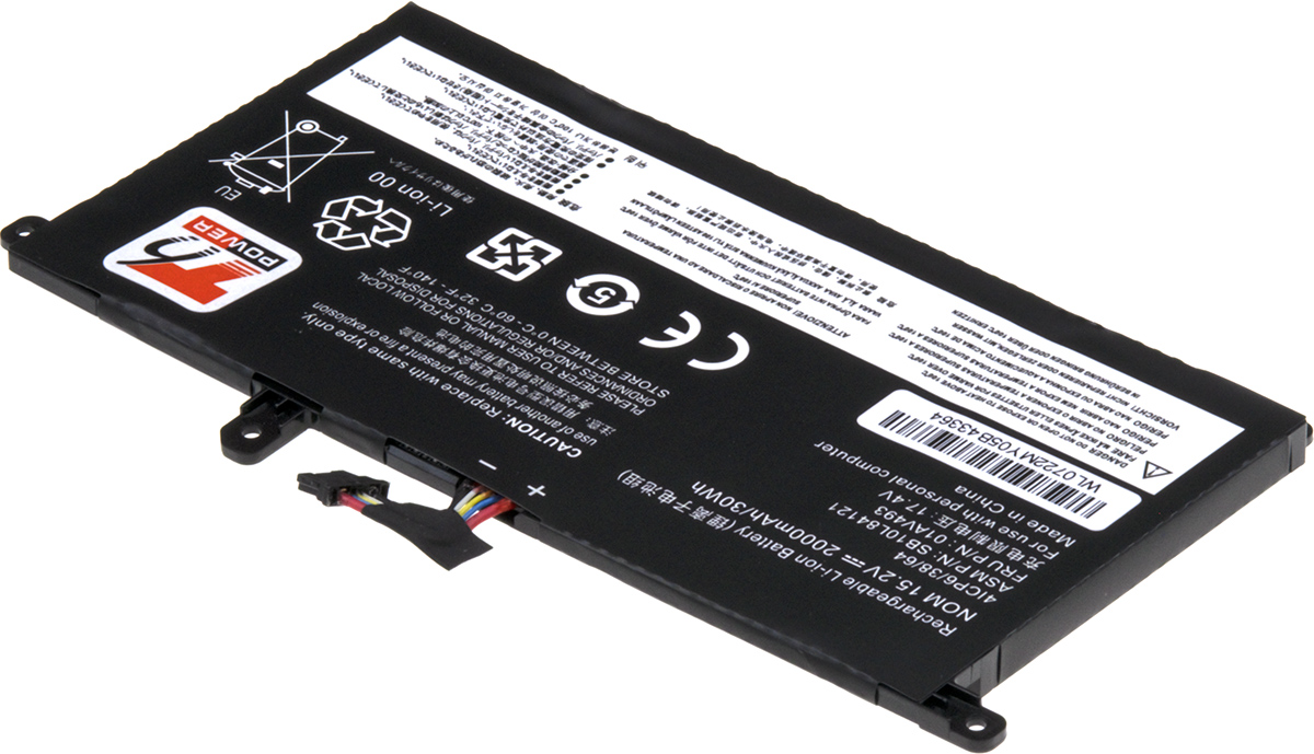 Baterie T6 Power Lenovo ThinkPad T570, T580, P51s, P52s, internal, 2000mAh, 30Wh, 4cell 