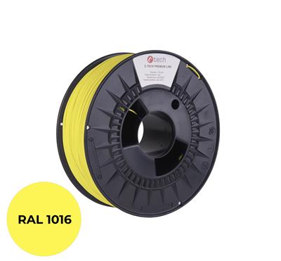 Tlačová struna (filament) C-TECH PREMIUM LINE, PETG, sírová žltá, RAL1016, 1, 75mm, 1kg
