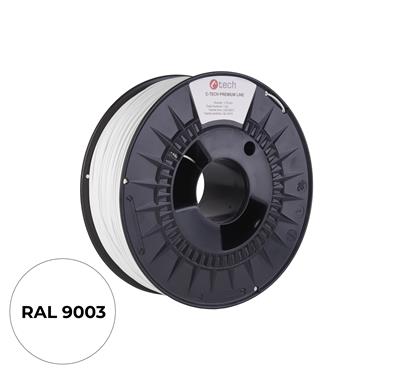 Tlačová struna (filament) C-TECH PREMIUM LINE, ASA, dopravná biela, RAL9003, 1, 75mm, 1kg