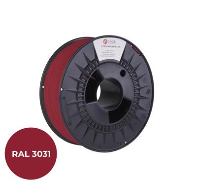 Tlačová struna (filament) C-TECH PREMIUM LINE, PLA, orientálna červená, RAL3031, 1, 75mm, 1kg