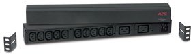 APC Rack PDU,  Basic,  1U,  16A,  208&230V,  (10)C13 & (2)C19,  IEC-320 C20 2.5m