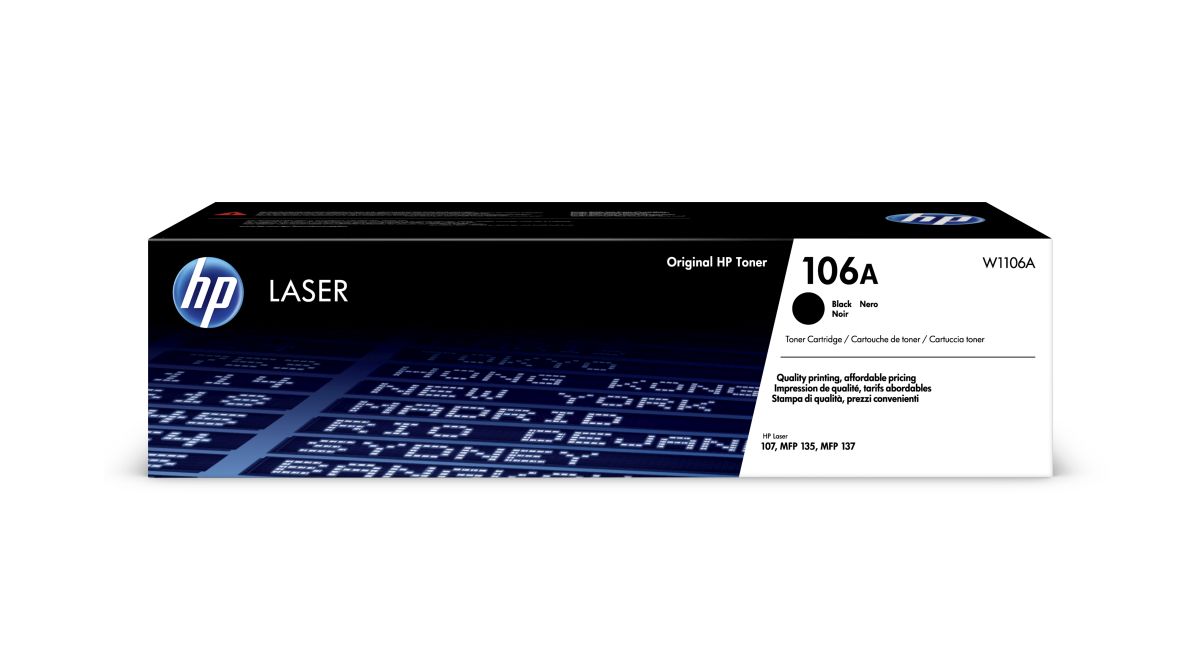 HP 106 Black Laser Toner, W1106 