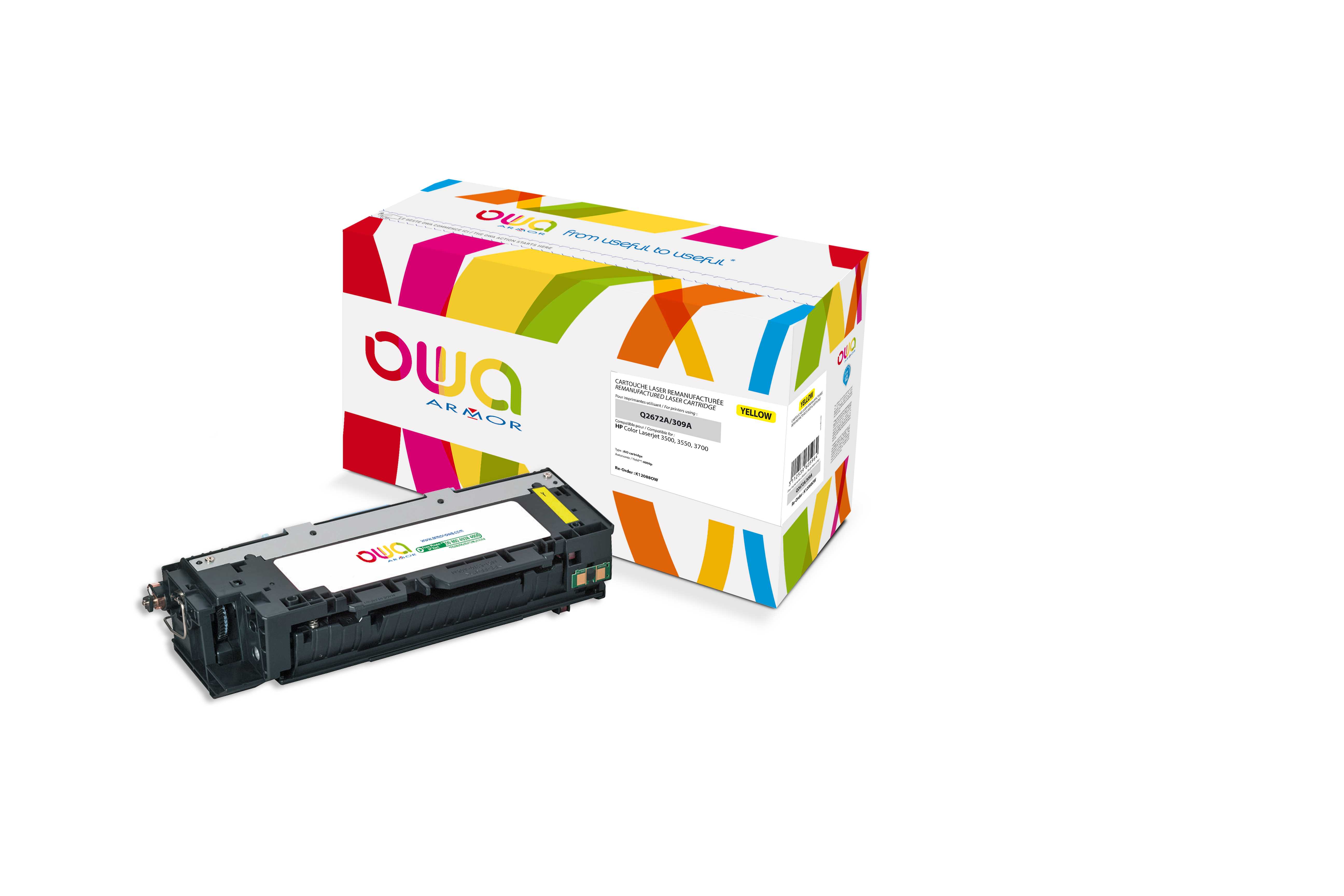 OWA Armor toner kompatibilný s HP Q2672A, 4000st, žltá/ yellow