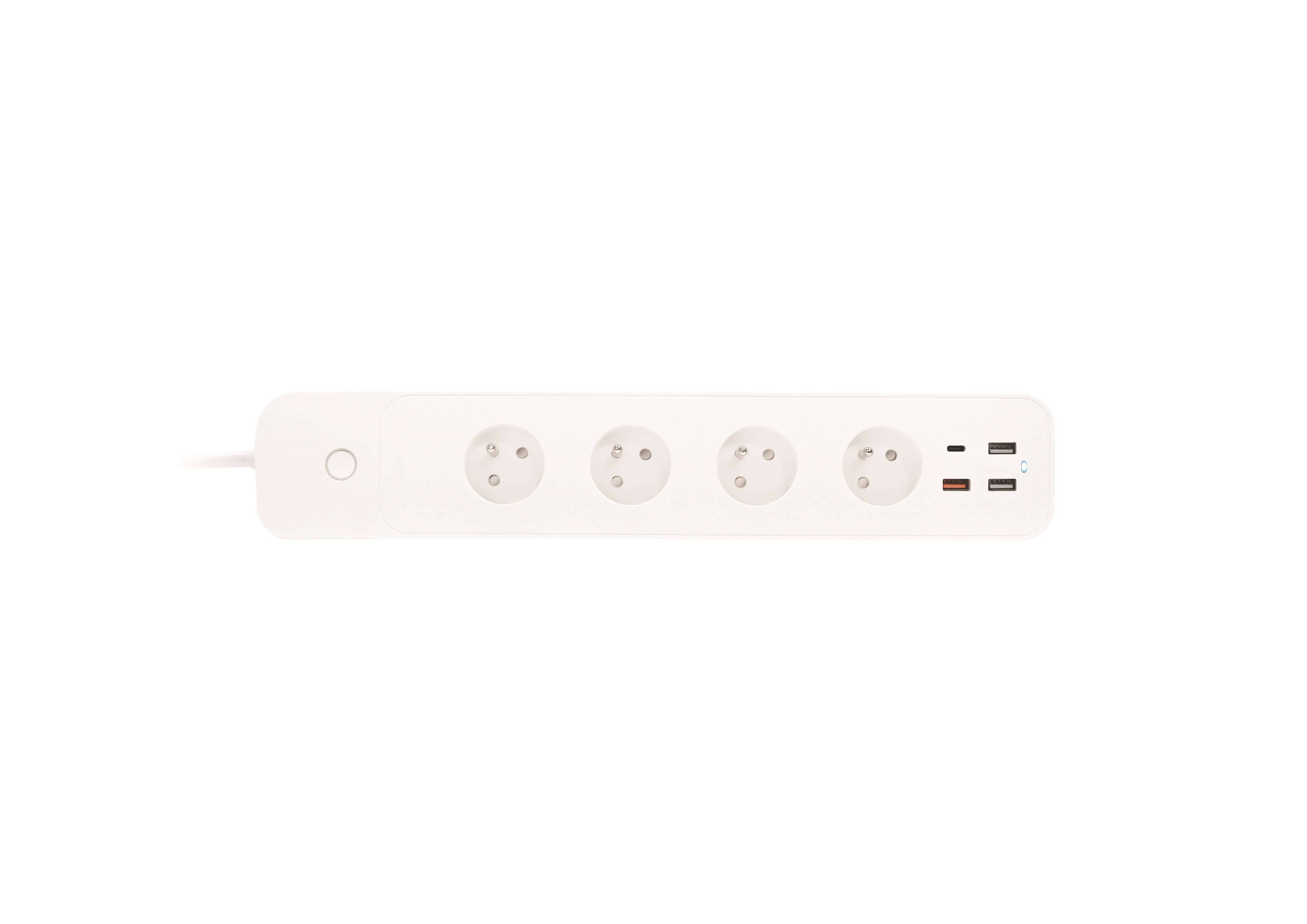 iGET HOME Power 4 USB - WiFi múdra predlžka 4x 230V + 4x USB, samostatná, meranie spotreby, 3680W 