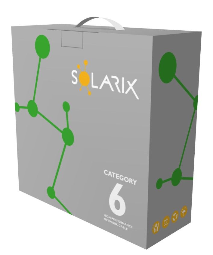 Inštalačný kábel Solarix CAT6 UTP PVC Eca 100m/ box SXKD-6-UTP-PVC 