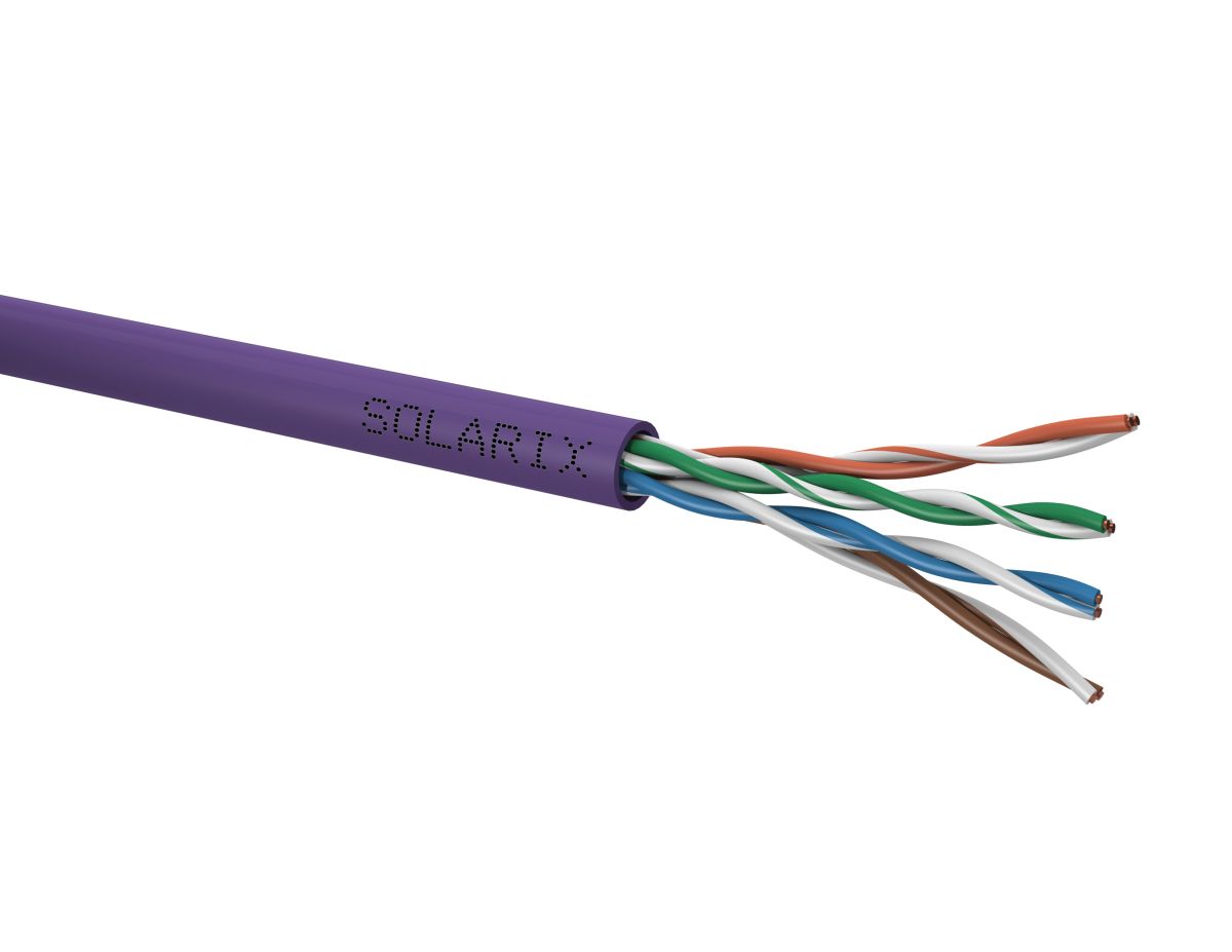 Inštalačný kábel Solarix CAT5E UTP LSOH Dca-s1, d2, a1 100m/ box SXKD-5E-UTP-LSOH