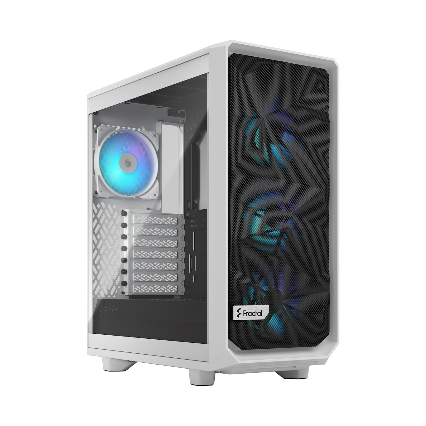 Fractal Design Meshify 2 Compact RGB White TG Clear Tint/ Midi Tower/ Transpar./ Biela