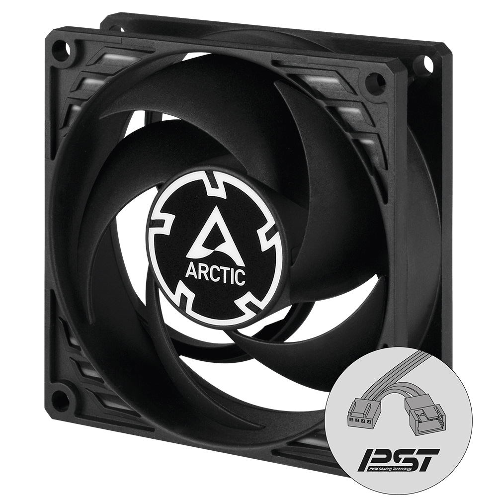 ARCTIC P8 PWM PST Case Fan - 80mm case fan s PWM control and PST cable