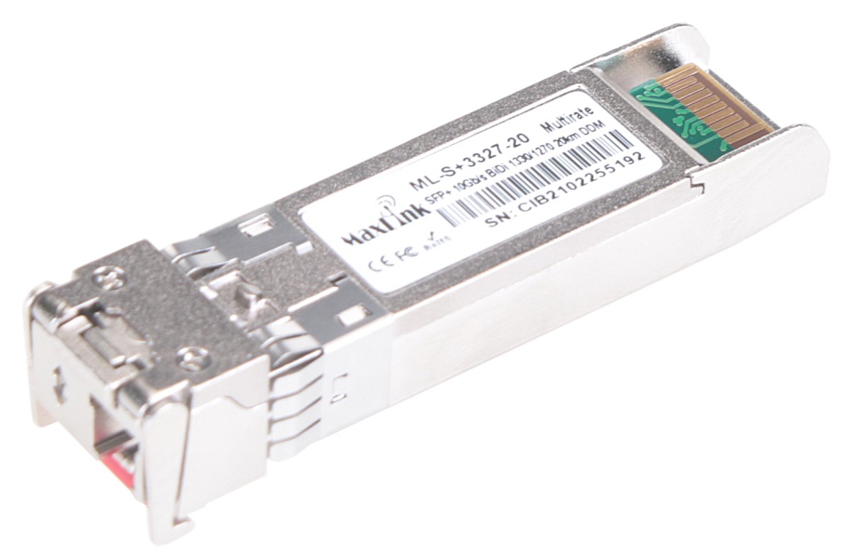 MaxLink 10G SFP+ optický modul, WDM(BiDi), SM, Tx 1330/ Rx1270nm, 20km, 1x LC konektor, DDM