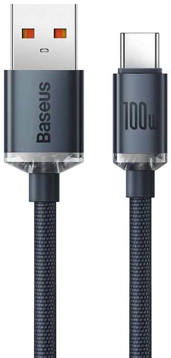 Baseus CAJY000401 Crystal Shine Series Datový Kabel USB - USB-C 100W 1, 2m Black 