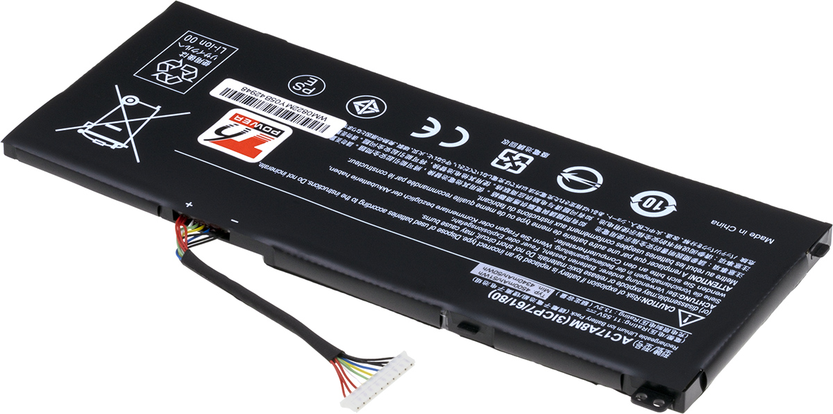 Baterie T6 Power Acer Spin 3 SP314-51, SP314-52, TravelMate X314-51, 4500mAh, 51Wh, 3cell, Li-pol 