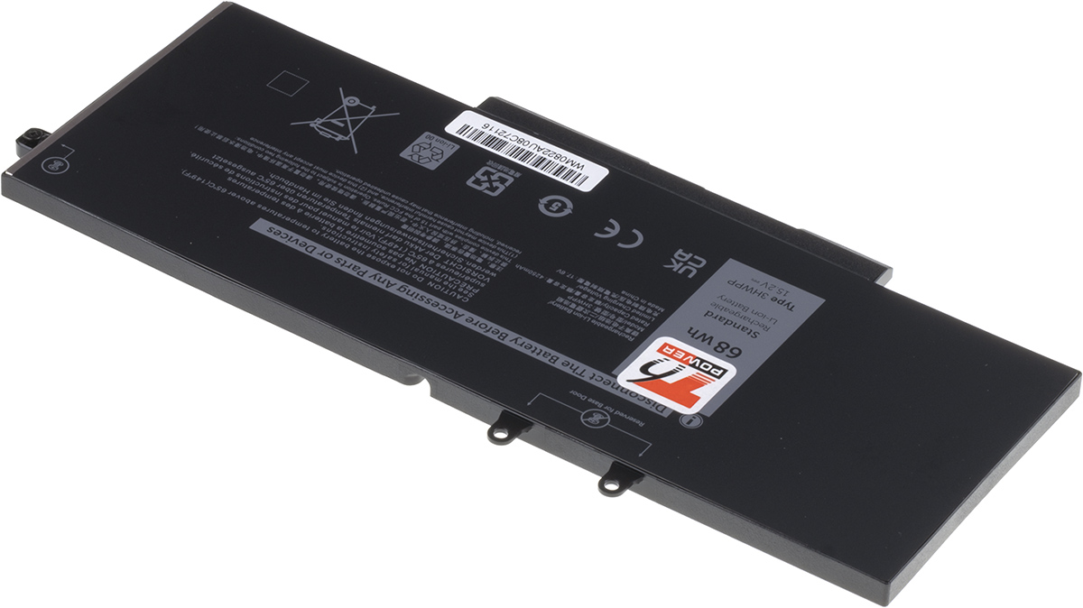 Batéria T6 Power Dell Latitude 5401, 5410, 5501, 5510, Precision 3550, 4470mAh, 68Wh, 4cell, Li-pol 