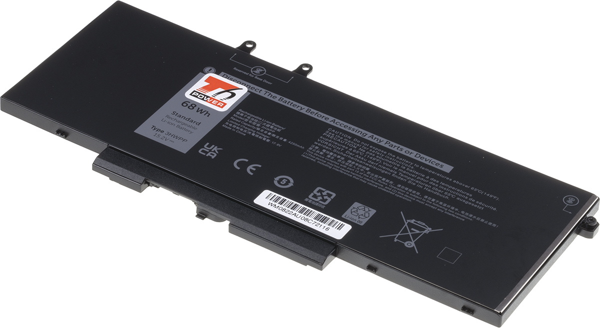 Batéria T6 Power Dell Latitude 5401, 5410, 5501, 5510, Precision 3550, 4470mAh, 68Wh, 4cell, Li-pol