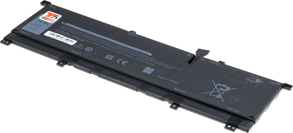 Batéria T6 Power Dell XPS 15 9575, Dell Precision 5530 2in1, 6500mAh, 75Wh, 6cell, Li-pol