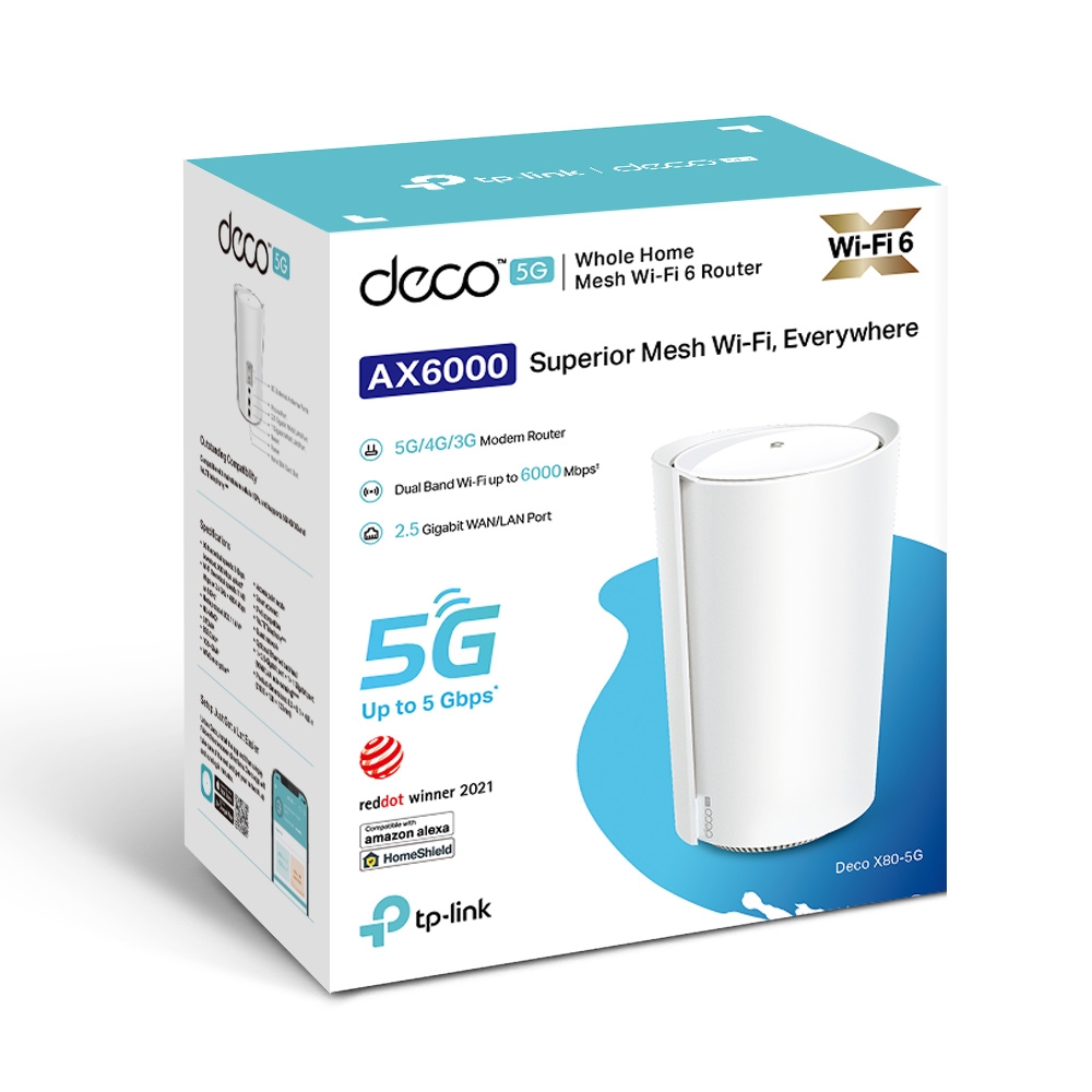 TP-Link 5G AX6000 Mesh WiFi 6 router Deco X80-5G(1-pack) 