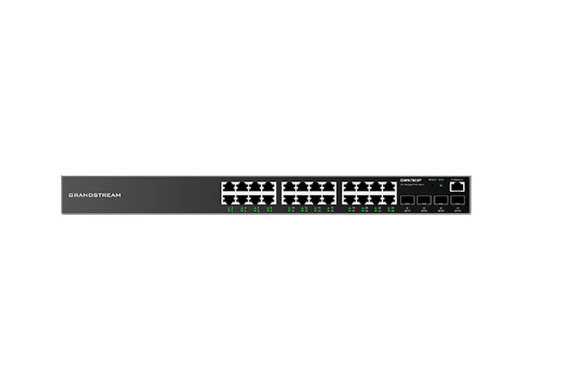 Grandstream GWN7803P Managed Network PoE Switch 24 1Gbps portov s PoE, 4 SFP portami