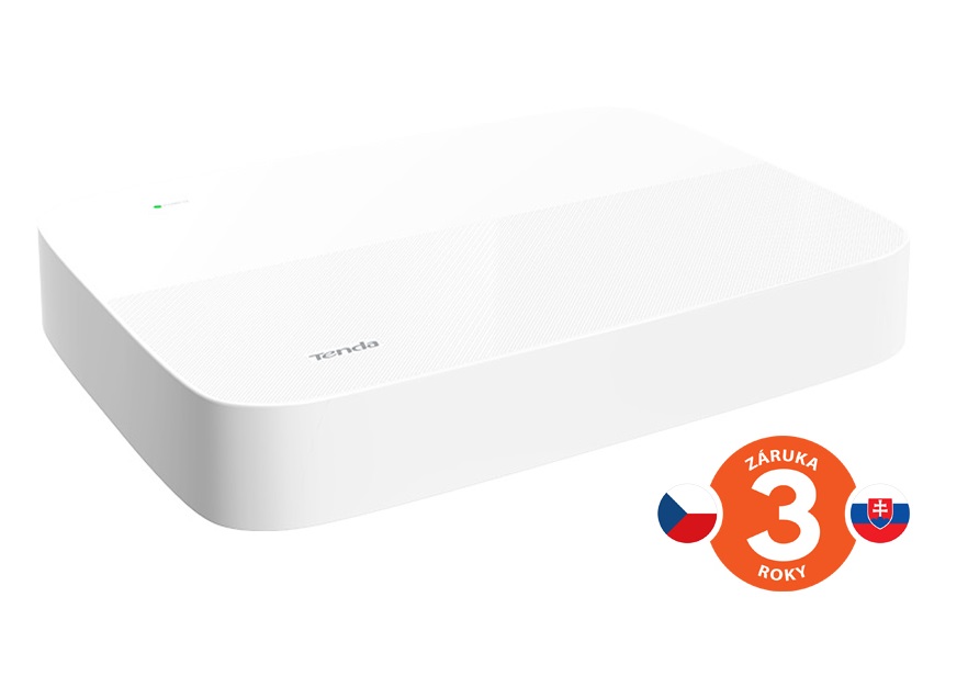 Tenda N6P-8H - PoE kamerový 4K NVR rekordér, 8 kanálov, H.265+, OnViF, zvuk, web. rozhranie, CZ app