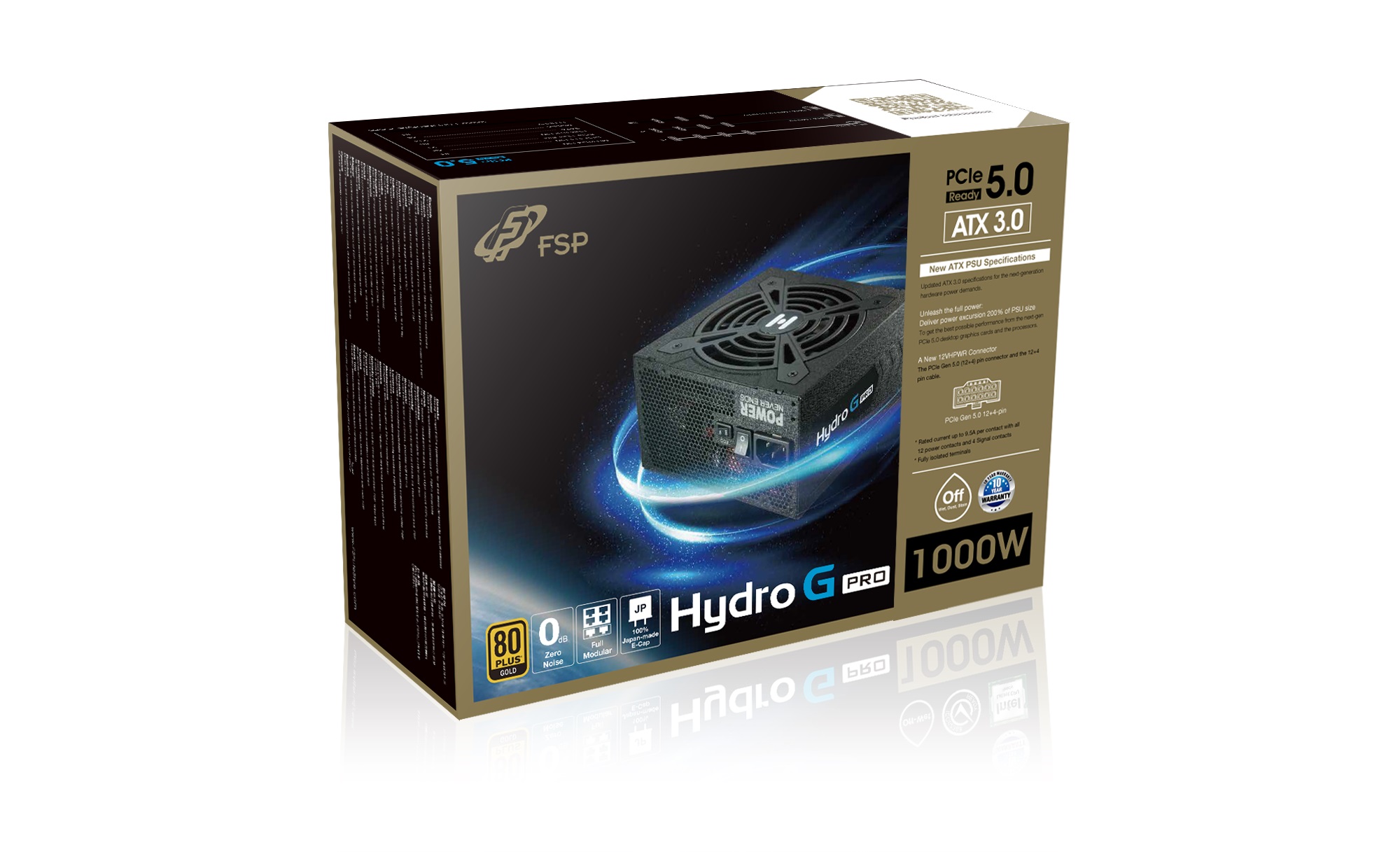 FSP HYDRO G PRE 1000/ 1000W/ ATX 3.0/ 80PLUS Gold/ Modular/ Retail 