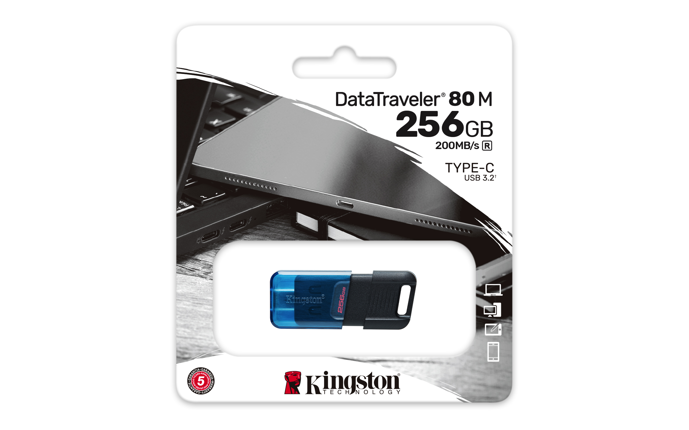 Kingston DataTraveler 80 M/ 256 GB/ USB 3.2/ USB-C 