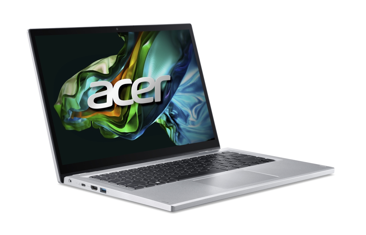 Acer Aspire 3 Spin 14/ A3SP14-31PT/ i3-N305/ 14"/ WUXGA/ T/ 8GB/ 512GB SSD/ UHD Xe/ W11H/ Silver/ 2R 