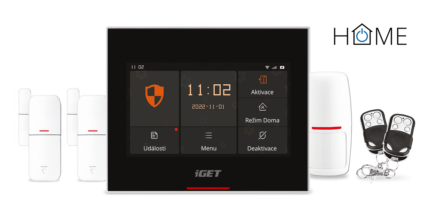 iGET HOME X5 - Inteligentní Wi-Fi/ GSM alarm, v aplikaci i ovládání IP kamer a zásuvek, Android, iOS 