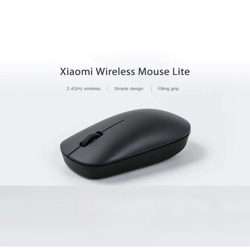 Xiaomi Wirelles Mouse Lite/ Kancelářská/ Optická/ Bezdrátová USB/ Černá 