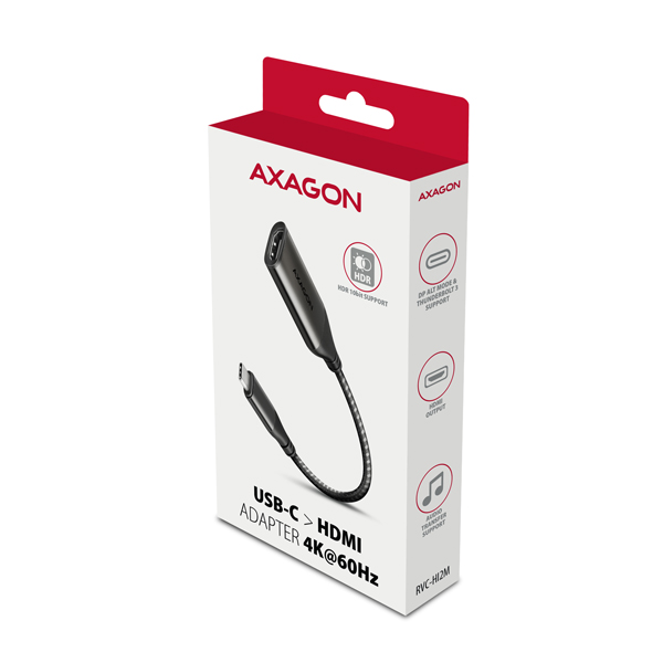 AXAGON RVC-HI2M, USB-C -> HDMI 2.0a redukcia / adaptér, 4K/ 60Hz HDR10 