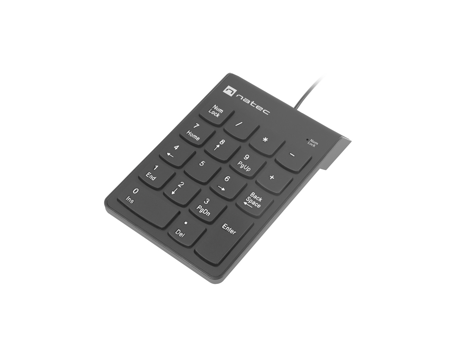 Numerická klávesnica Natec GOBY 2/ Drôtová USB/ Čierna 