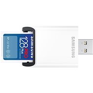 Samsung/ SDXC/ 128GB/ USB 3.0/ USB-A/ Class 10/ + Adaptér/ Modrá 