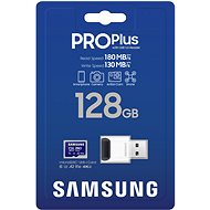 Samsung/ micro SDXC/ 128GB/ 180MBps/ USB 3.0/ USB-A/ Class 10/ + Adaptér/ Modrá 