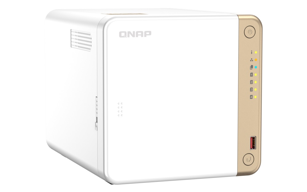 QNAP TS-462-4G (2core 2, 9GHz, 4GB RAM, 4x SATA, 2x M.2 NVMe, 1x PCIe, 1x HDMI 4K, 1x 2, 5GbE, 4x USB) 