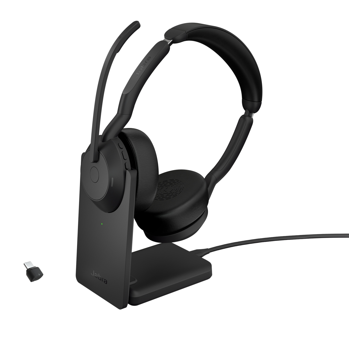 Jabra Evolve2 55/ Stereo/ ANC/ USB-C/ BT-USB/ Bezdrať/ Stand/ Čierna