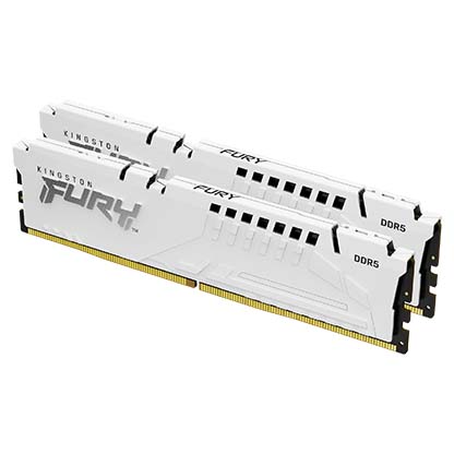 Kingston FURY Beast White/ DDR5/ 32GB/ 6000MHz/ CL40/ 2x16GB/ White