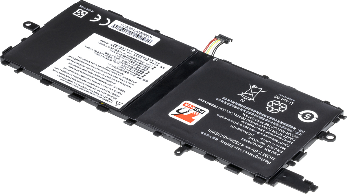 Batéria T6 Power Lenovo ThinkPad X1 Tablet Gen 1, Gen 2, 4750mAh, 36Wh, 2cell, Li-Pol 