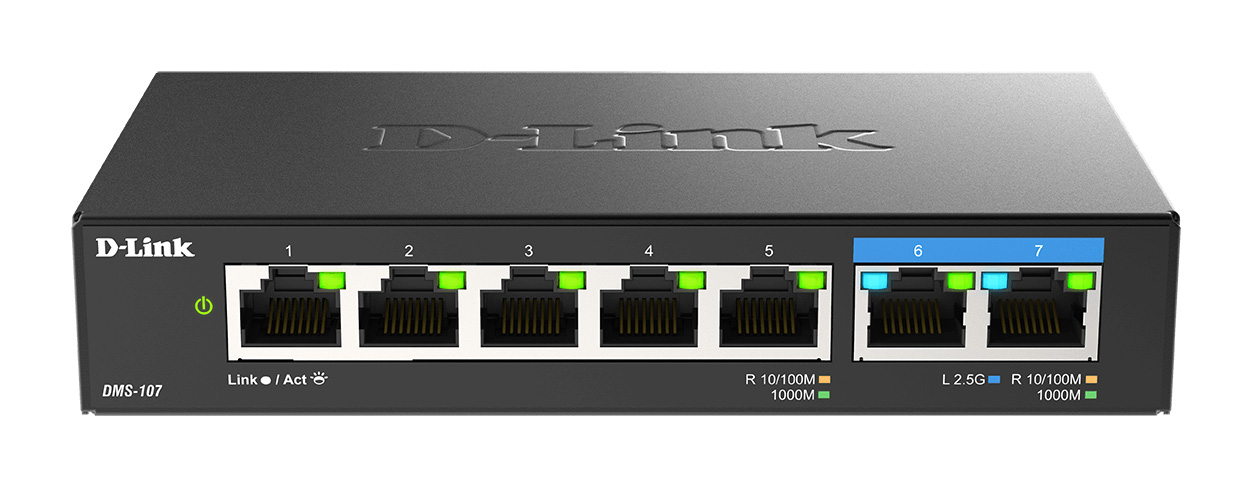D-Link DMS-107/ E 7-Port Multi-Gigabit Unmanaged Switch