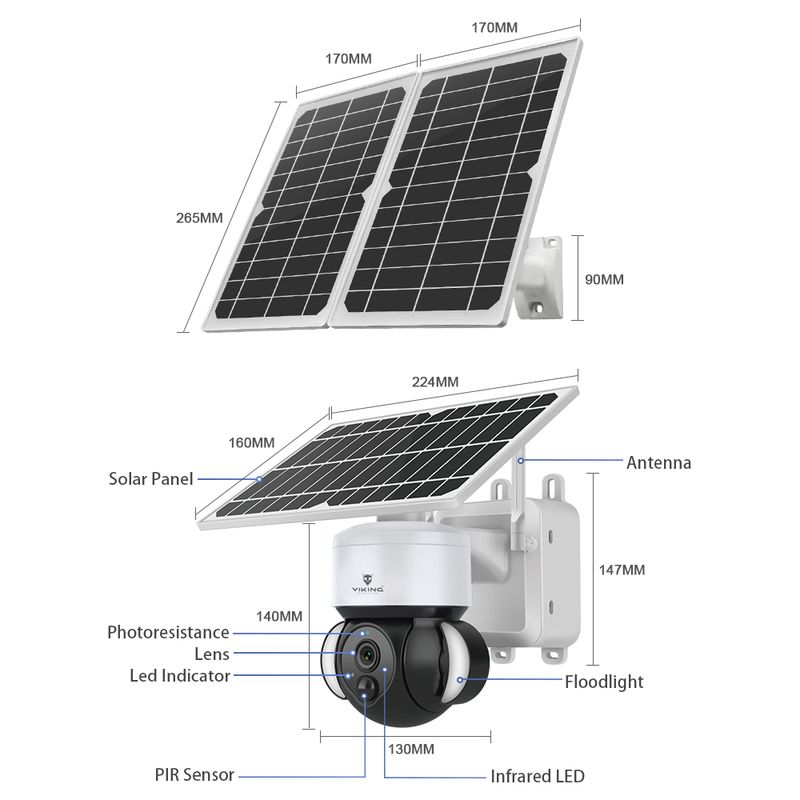 Solární HD kamera Viking HDs02 4G 