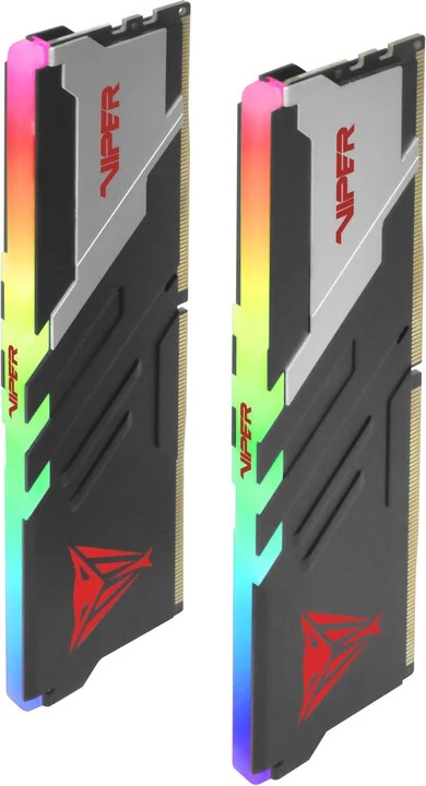 Patriot Viper Venom/ DDR5/ 32GB/ 6400MHz/ CL32/ 2x16GB/ RGB/ Black/ Silv